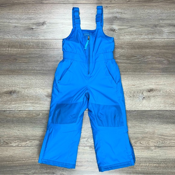 New L.L. Bean Snow Bibs Size 4 Bright Blue Like New - Picture 2 of 10
